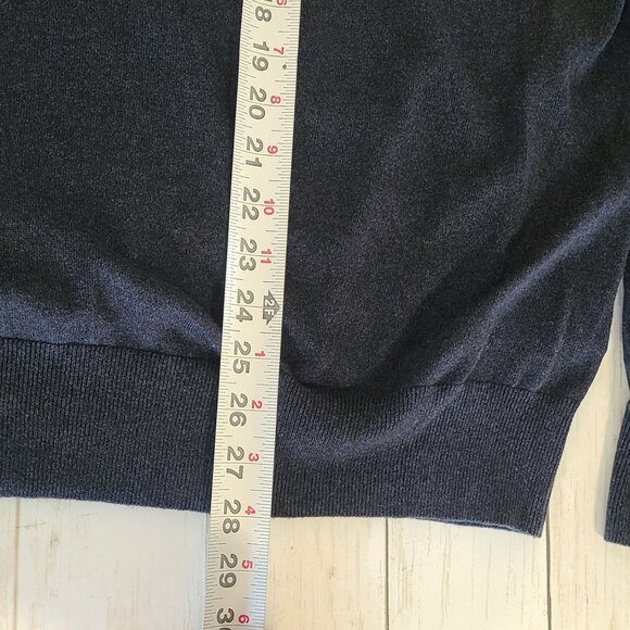 Banana Republic Luxury Silk Cotton Cashmere Sweater NEW Black Mens L Old Money - Picture 7 of 8